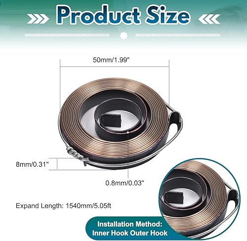 Miniatura 41 de MroMax 1 resorte de prensa de taladro, diámetro exterior de 1.65 pulgadas, 0.31 pulgadas de ancho, 0.03 pulgadas de grosor, longitud de expansión