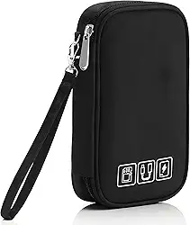Estojo Organizador De Cabos Premium, Carregadores, Acessórios Eletrônicos, Impermeável E Compacto Para Viagem Marca VARENZIA