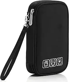 Estojo Organizador De Cabos Premium, Carregadores, Acessórios Eletrônicos, Impermeável E Compacto Para Viagem Marca VARENZIA