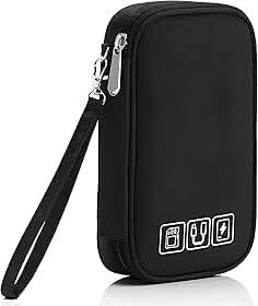 Estojo Organizador De Cabos Premium, Carregadores, Acessórios Eletrônicos, Impermeável E Compacto Para Viagem Marca VARENZIA