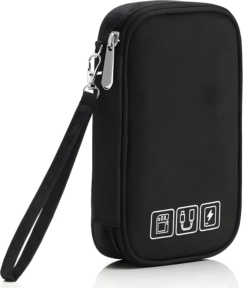 Estojo Organizador De Cabos Premium, Carregadores, Acessórios Eletrônicos, Impermeável E Compacto Para Viagem Marca VARENZIA