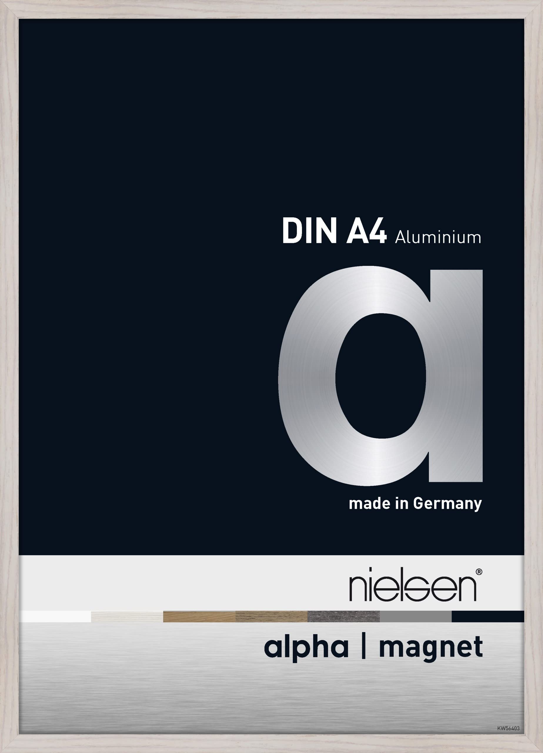 Cadre de prestige Nielsen Alpha magnétique en chêne blanc et verre acrylique