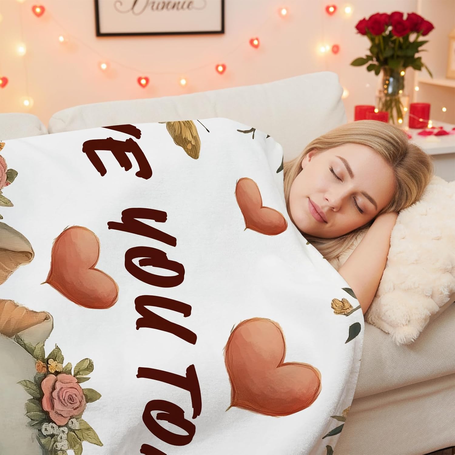 Valentines Blanket Elephant Valentines Day Gift Ultra Soft Cozy Anniversary Wedding Gifts for Lover,Home Sofa Couch Decor 50x60 Inch