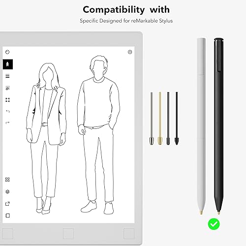 Miniatura 9 de Puntas de lápiz capacitivo para 2 marcadores notables, 2 puntas de bolígrafo con herramienta de extracción de puntas, accesorios de repuesto de