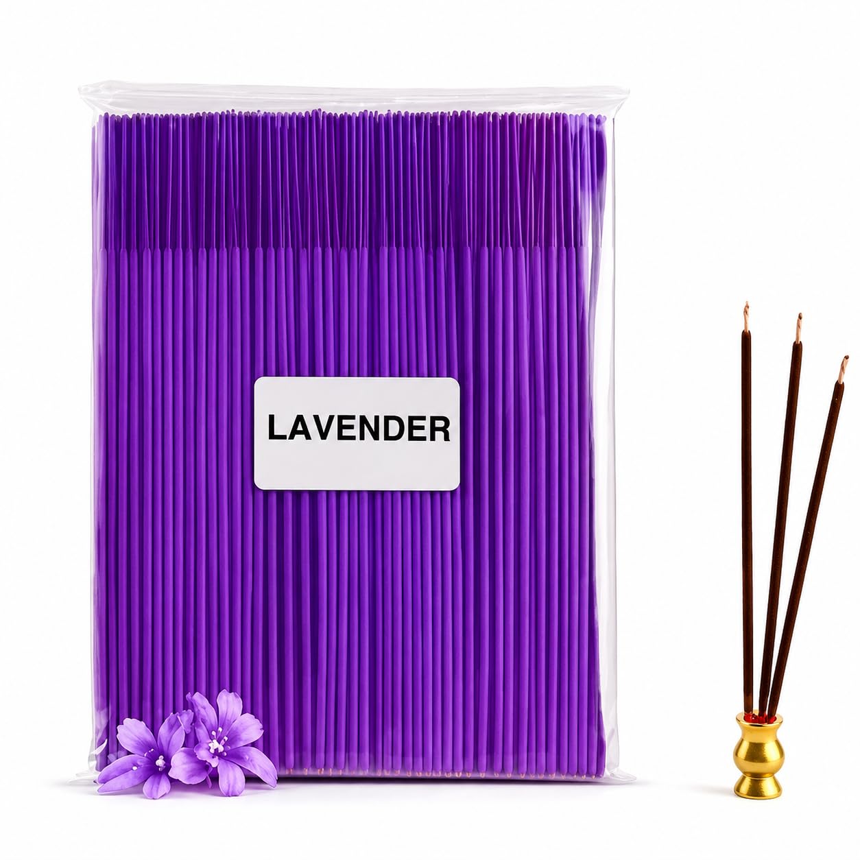 Lavender Agarbatti Incense Sticks 300g Pack | Long Lasting Natural Lavender Fragrance | Bamboo Incense Sticks for Home, Mandir, Puja, Meditation & Aromatherapy-picture-18