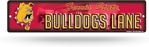 Miniatura 72 de NCAA Rico Industries Placa de calle de plástico Placa de calle de plástico de 4" x 16" Color del equipo,Alternativo,Champ,man