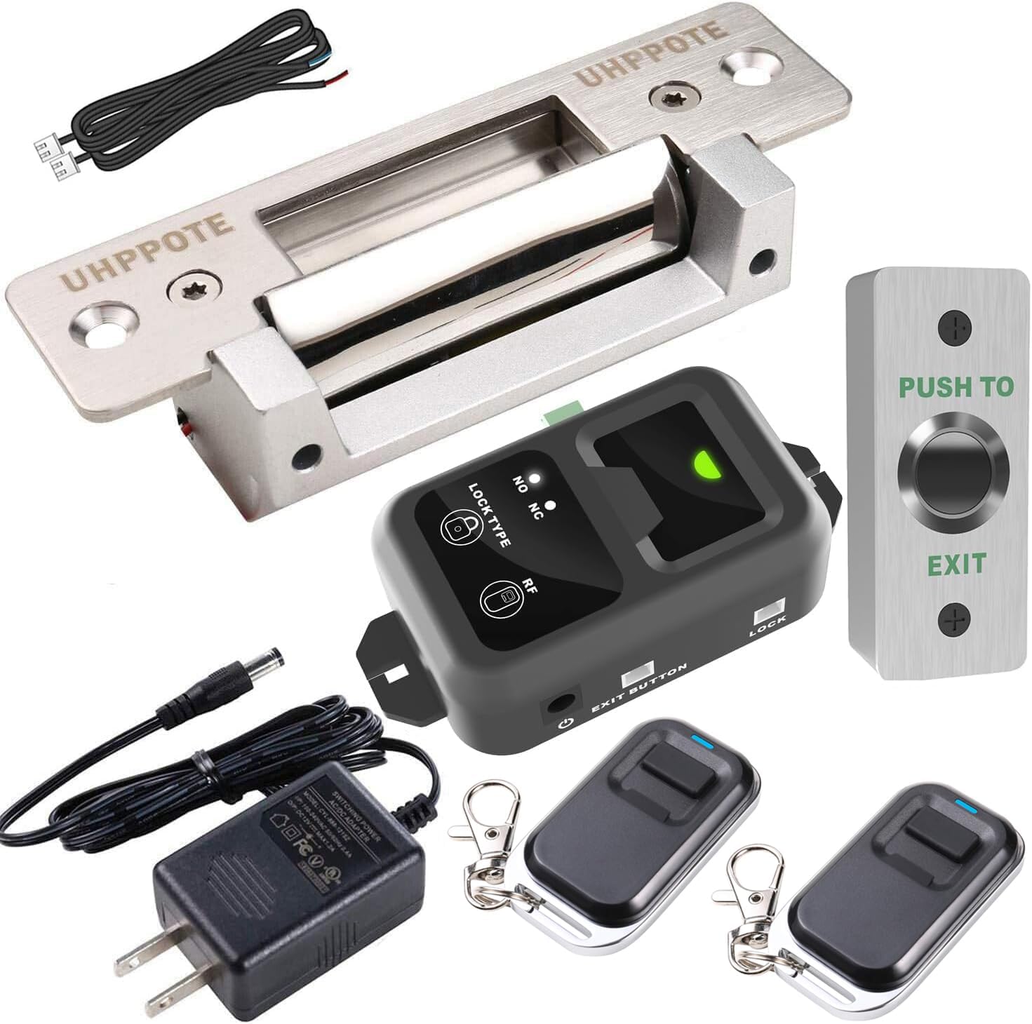 UHPPOTE Door Access Control Electric Heavy Duty Strike Lock Remote Kit