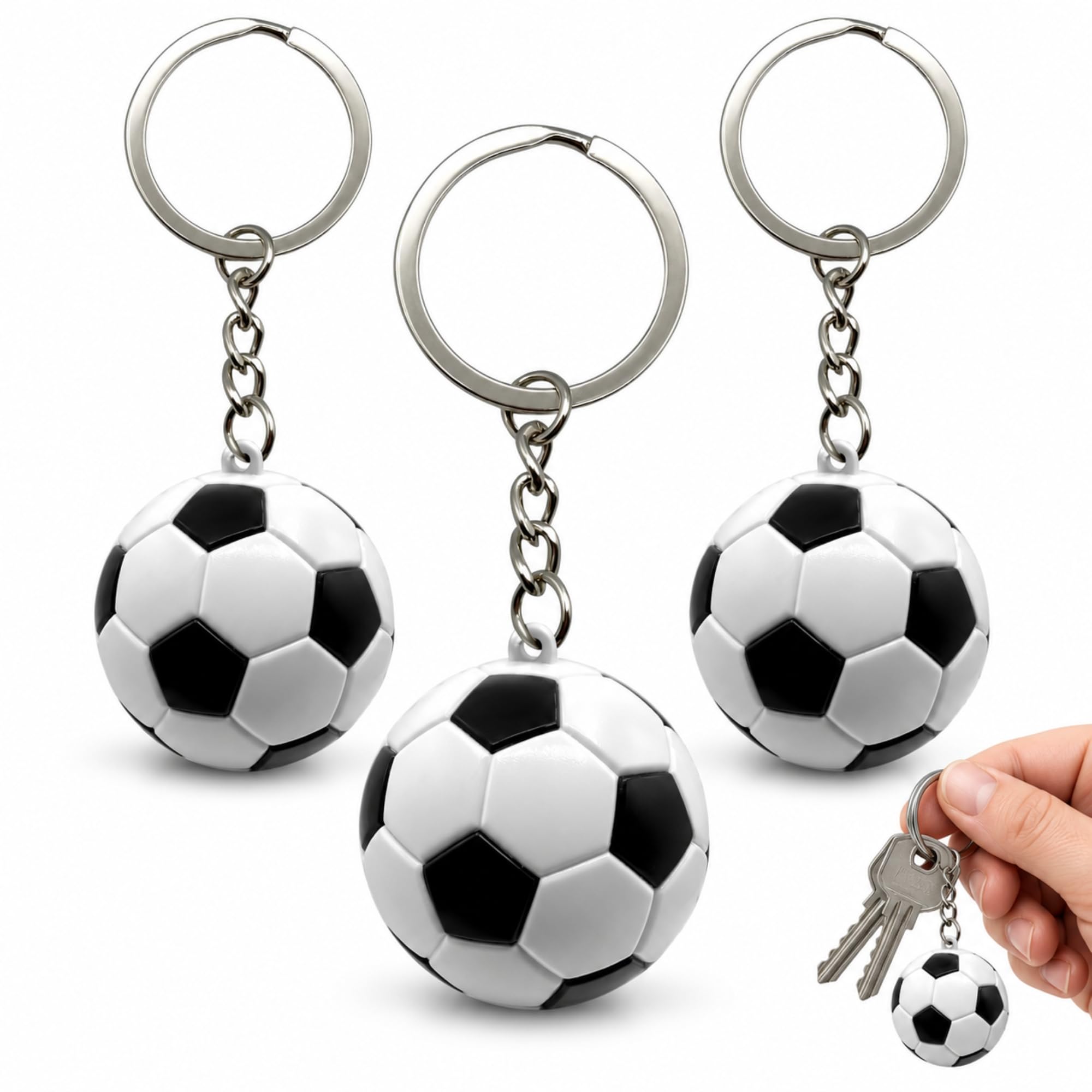 Llavero Futbol, Llavero pelota Futbol, Key Chain soccer, 3 Unidades - imagen 1