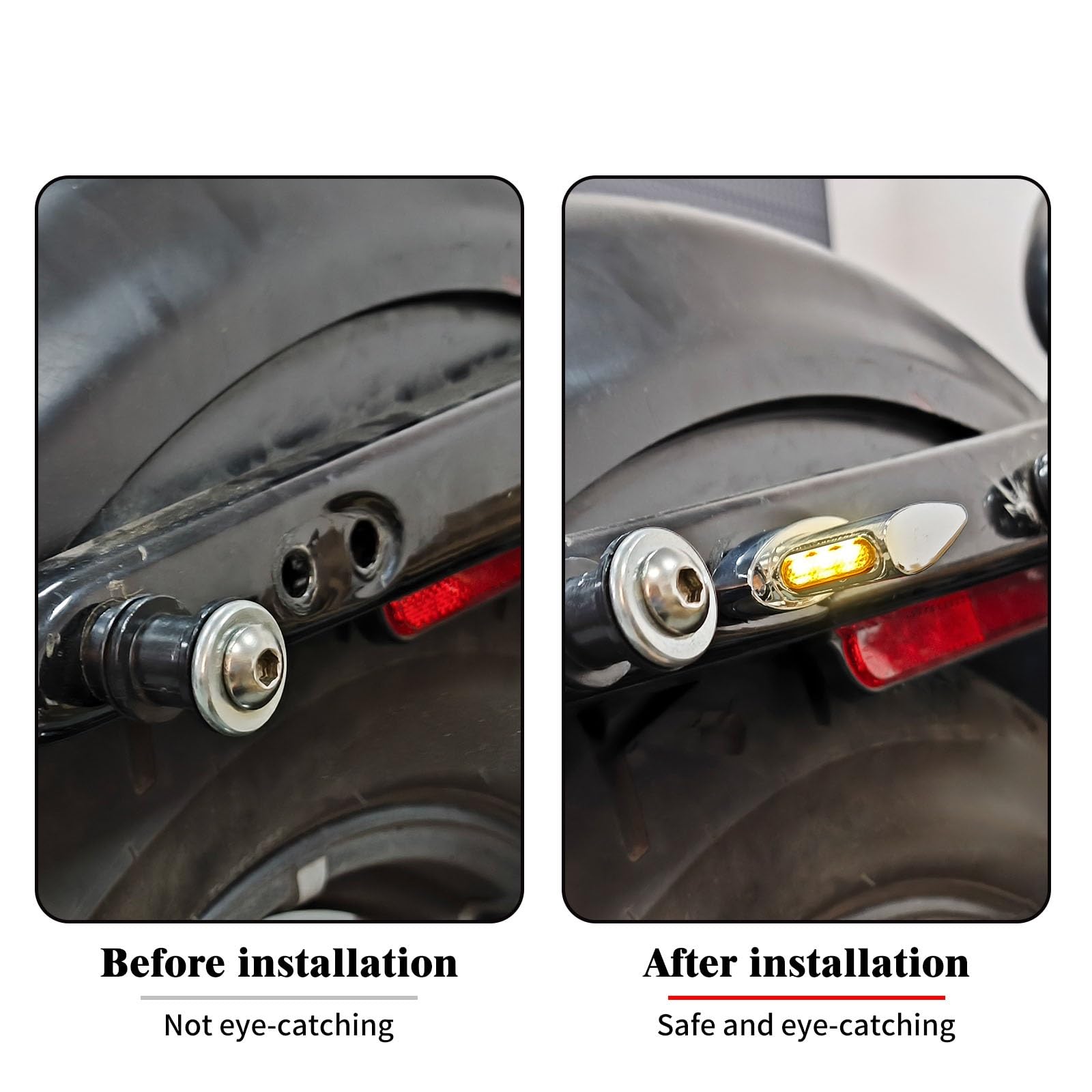 Indicatore Di Direzione Posteriore Per Moto Con Del Bullone M6 (1/4 '') Per Harley Sportster XL Softail Dyna