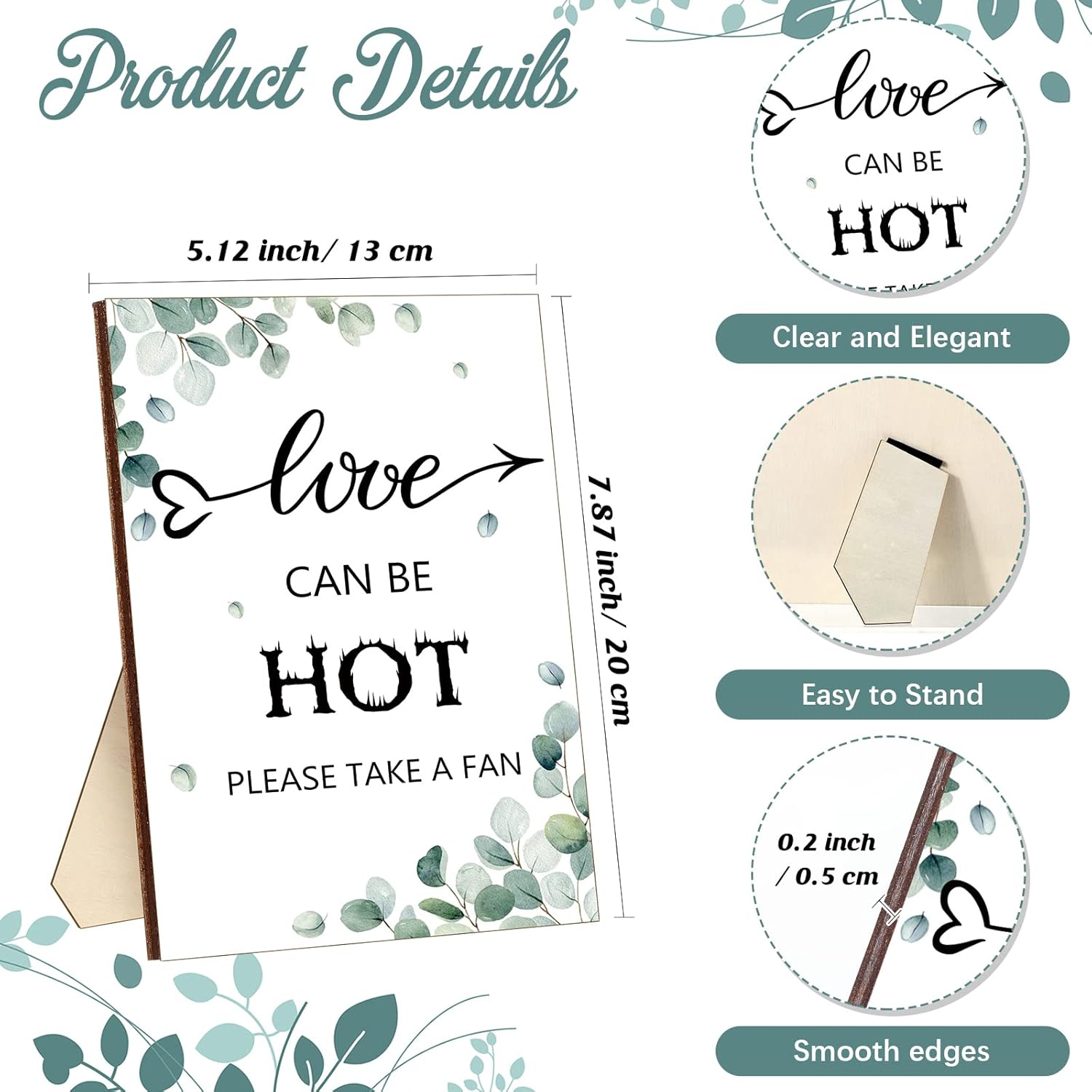 Fumete 100 Pcs Wedding Hand Fans for Guests and Greenery Wedding Guest Sign Handheld Fan wedding favors Portable Paper Fans with Wooden Handle for Wedding Bridal Shower Party Favors Appreciation Gifts