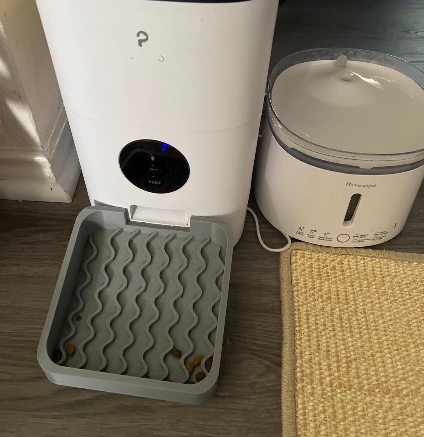 Slow Feeder Cat Bowl Compatible with Petlibro Automatic Cat Feeder, Anti-Vomit Dish, Slows Down Eating (Black)