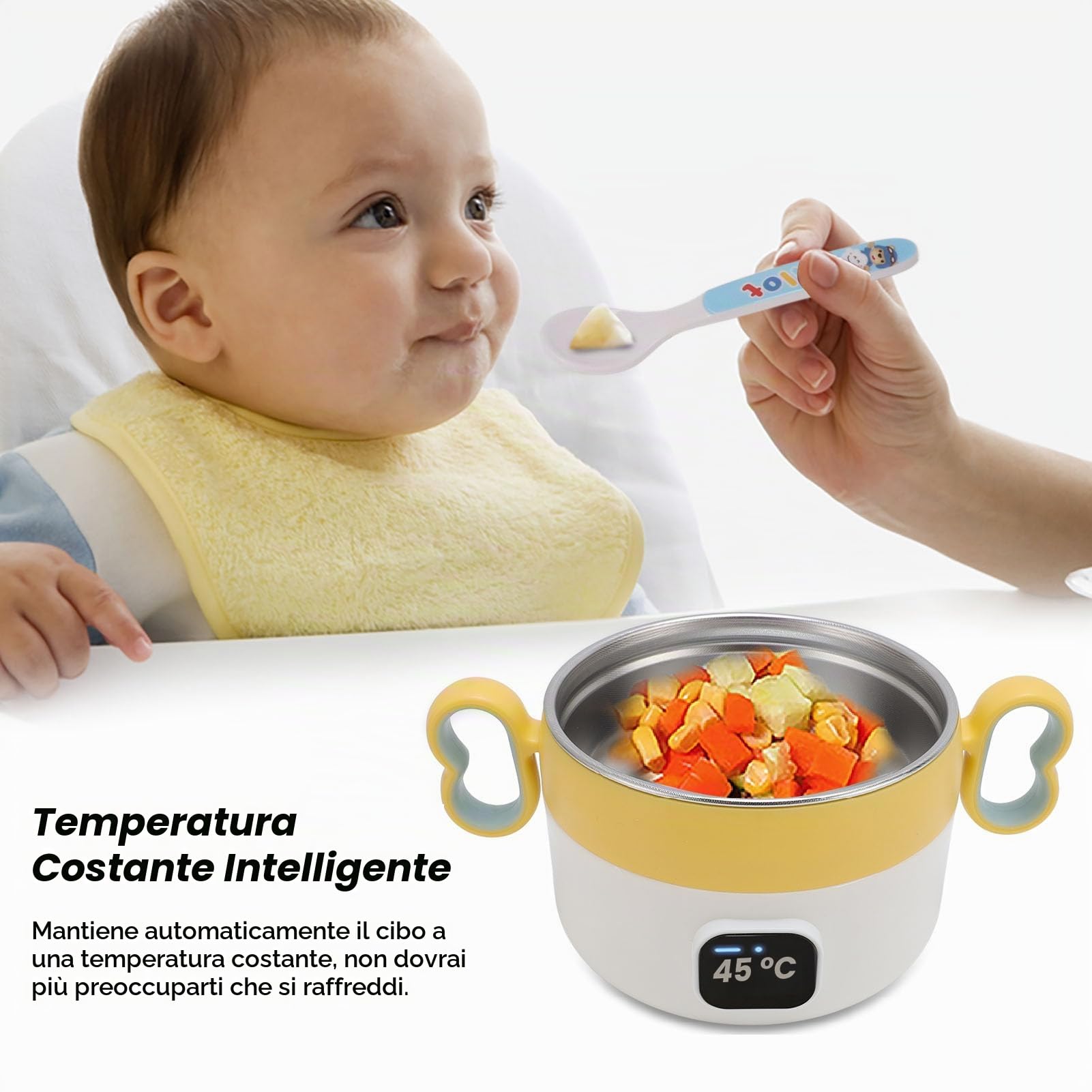 Box per il Pranzo Elettrico, USB Ricaricabile da Pranzo da 450 Ml di Box da Pranzo Riscaldati, Caldi per Alimenti Portatili per Lavoro, Viaggio, Casa, Ufficio, Calda per Alimenti