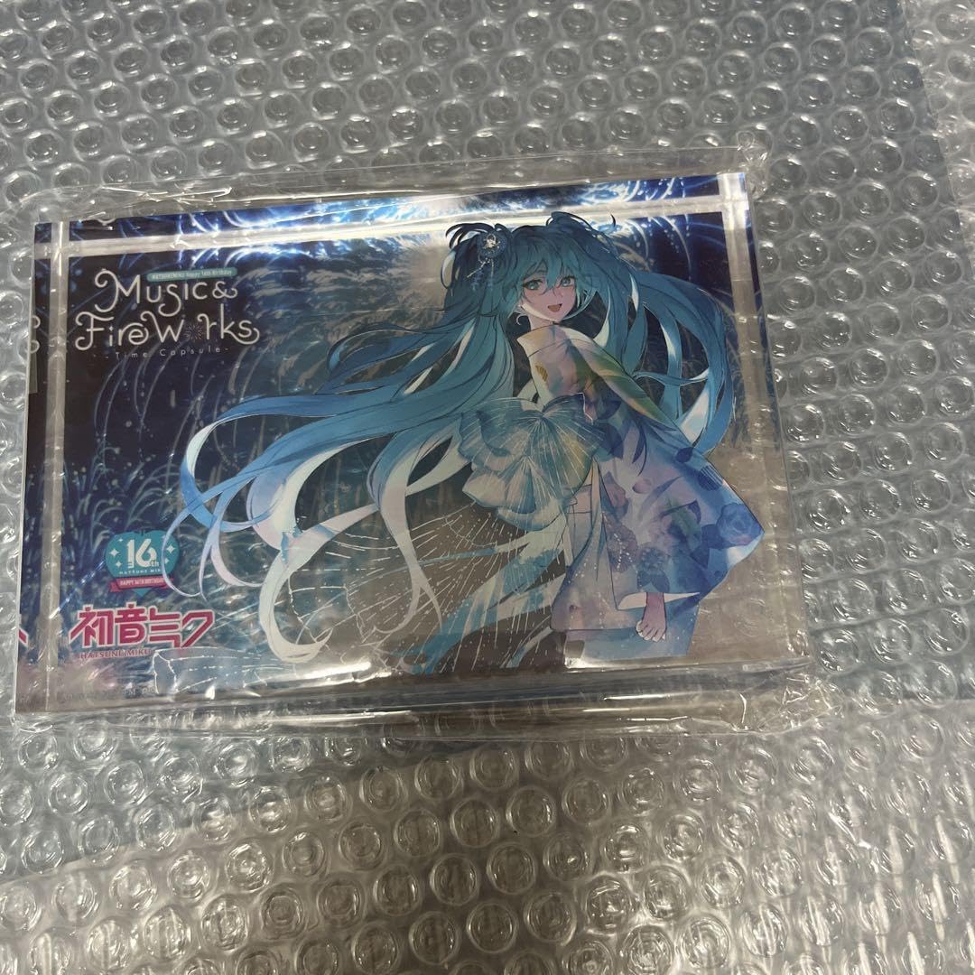 新品】初音ミク花火アクリルブロック