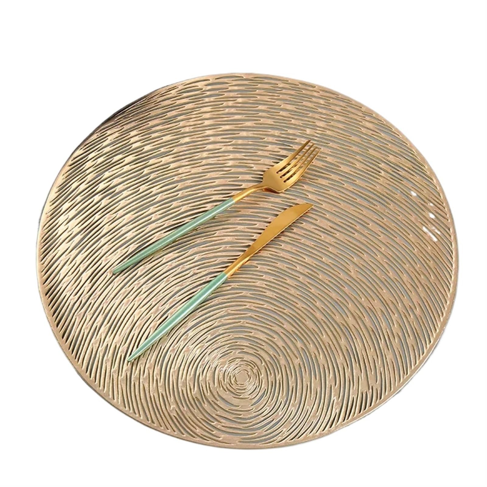 place mats for table Placemat for Dining Table Holiday Wedding Decorative Placemats Setting Place Mats Hollow Insulation Pad for Kitchen Restaurant Dining Table(K)
