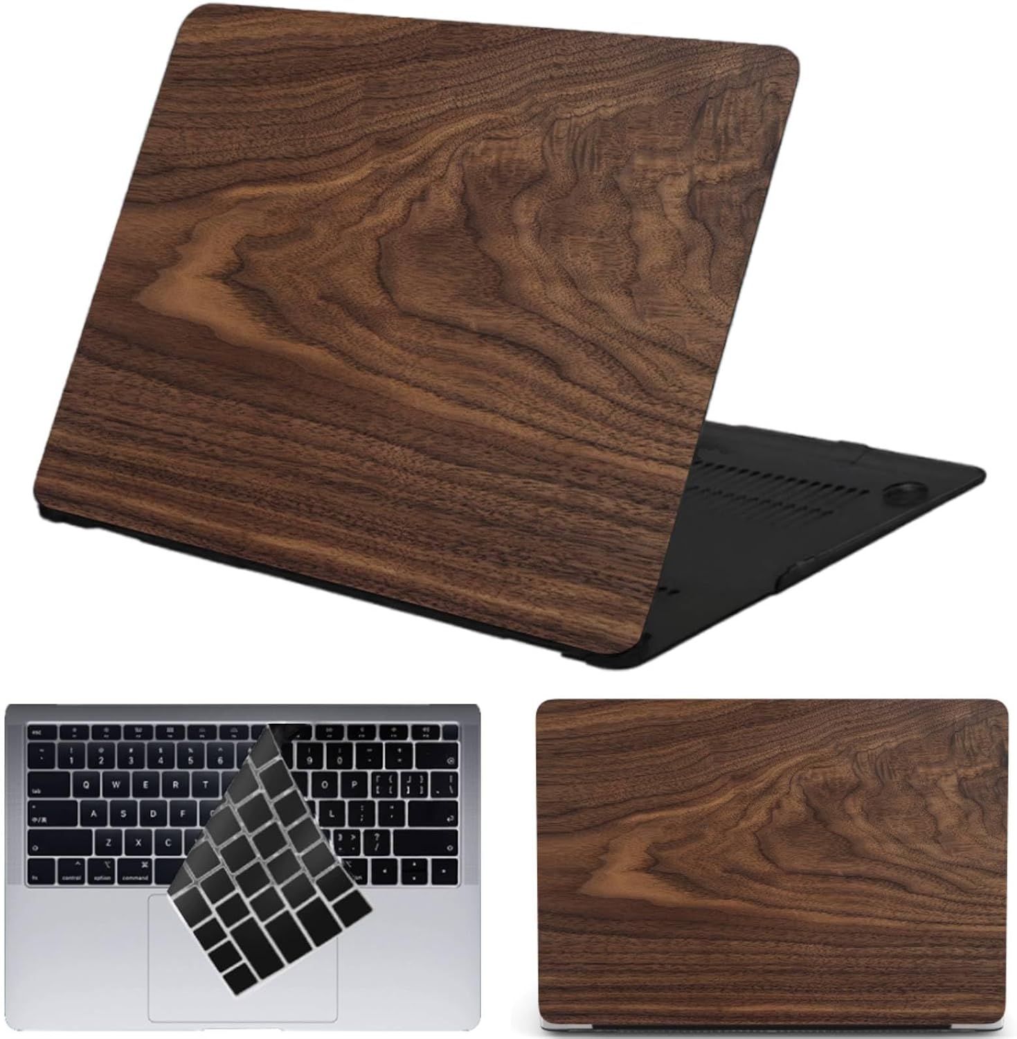 Hard Case Compatible with MacBook Air 13 Inch 2020 2019 2018 Release A2337 A2179 A1932 M1 with Retina Display & Touch ID,Hard Crocodie Leather Laptop Shell and Keyboard Skin, Crocodies Brown