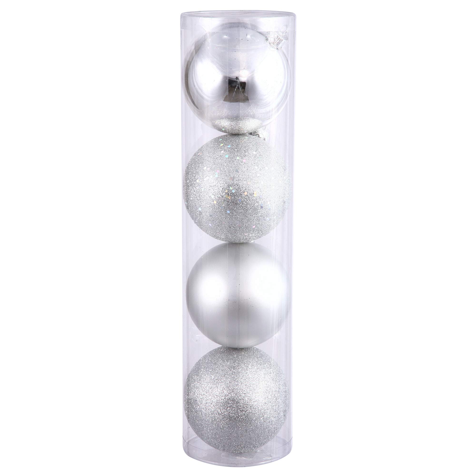 Vickerman Assortiment de 4 boules argentées de 20,3 cm