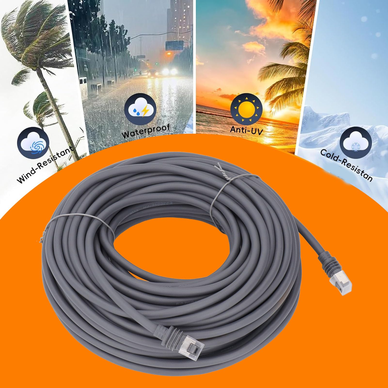 Cable de Repuesto de 75 Pies para Antena de Enrutador Gen 3, Cable de Extensión Ethernet de Alta Velocidad de 2000Mbps para Uso en Interiores y Exteriores