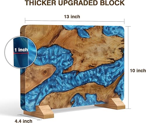 Miniatura 2 de HOSHANHO Bloque Magnético de Resina para Cuchillos, Soporte Magnético de Doble Cara para Cuchillos y Organizador de Almacenamiento de Cuchillos