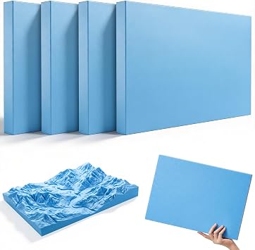 4 Pack Foam Board for Crafts, Polystyrene Foam Boards 40x29x2CM | High Density Craft Foam Sheets 20mm Thick Foam Board Rectangle Foamboard for DIY Crafts, Modelling, Sculpture