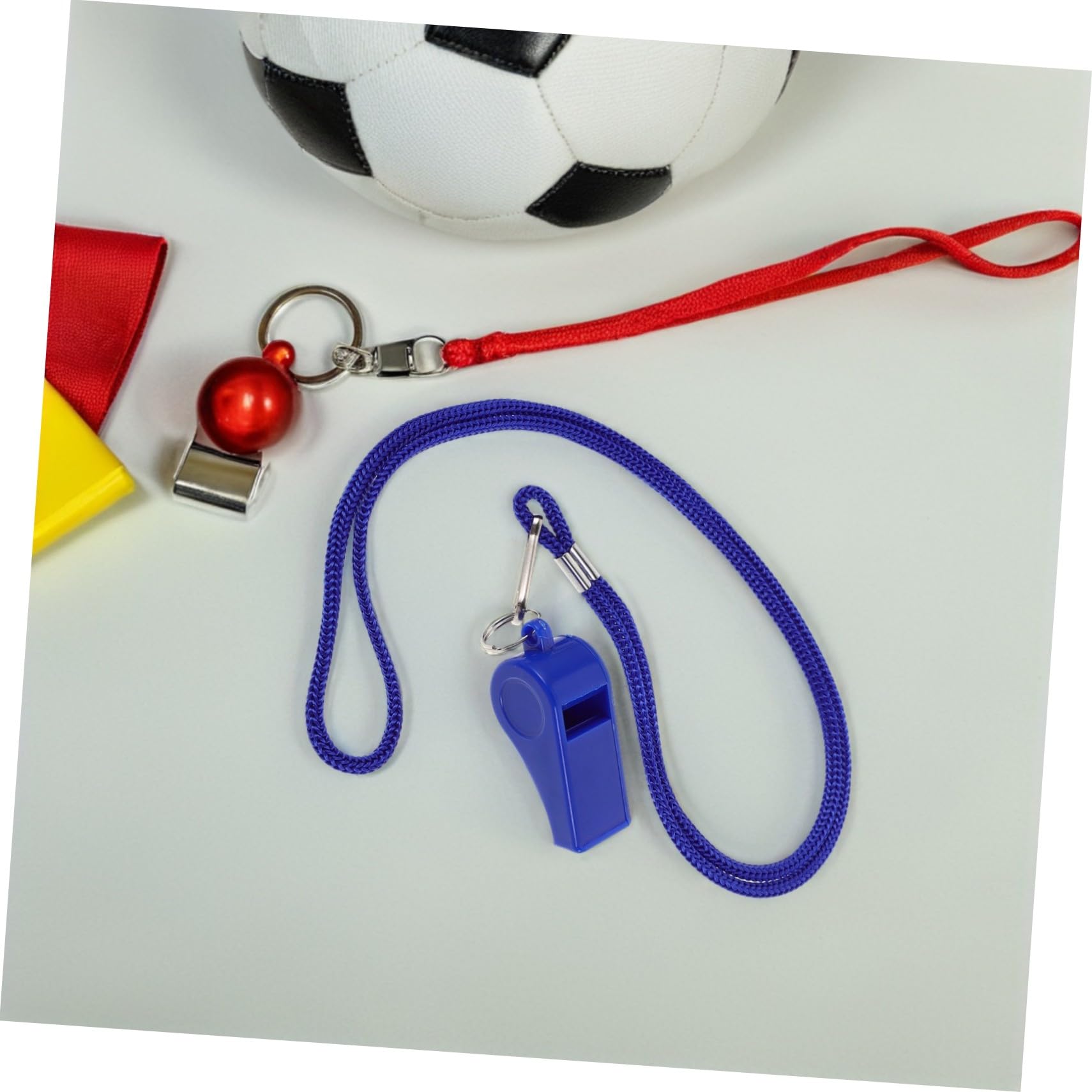 Toddmomy 36 Pezzi Fischietti Plastica Blu con Cordino Suono Forte e Nitido per Emergenza Sopravvivenza Outdoor Arbitri Sportivi Escursionismo Calcio Basket e attività all Aperto