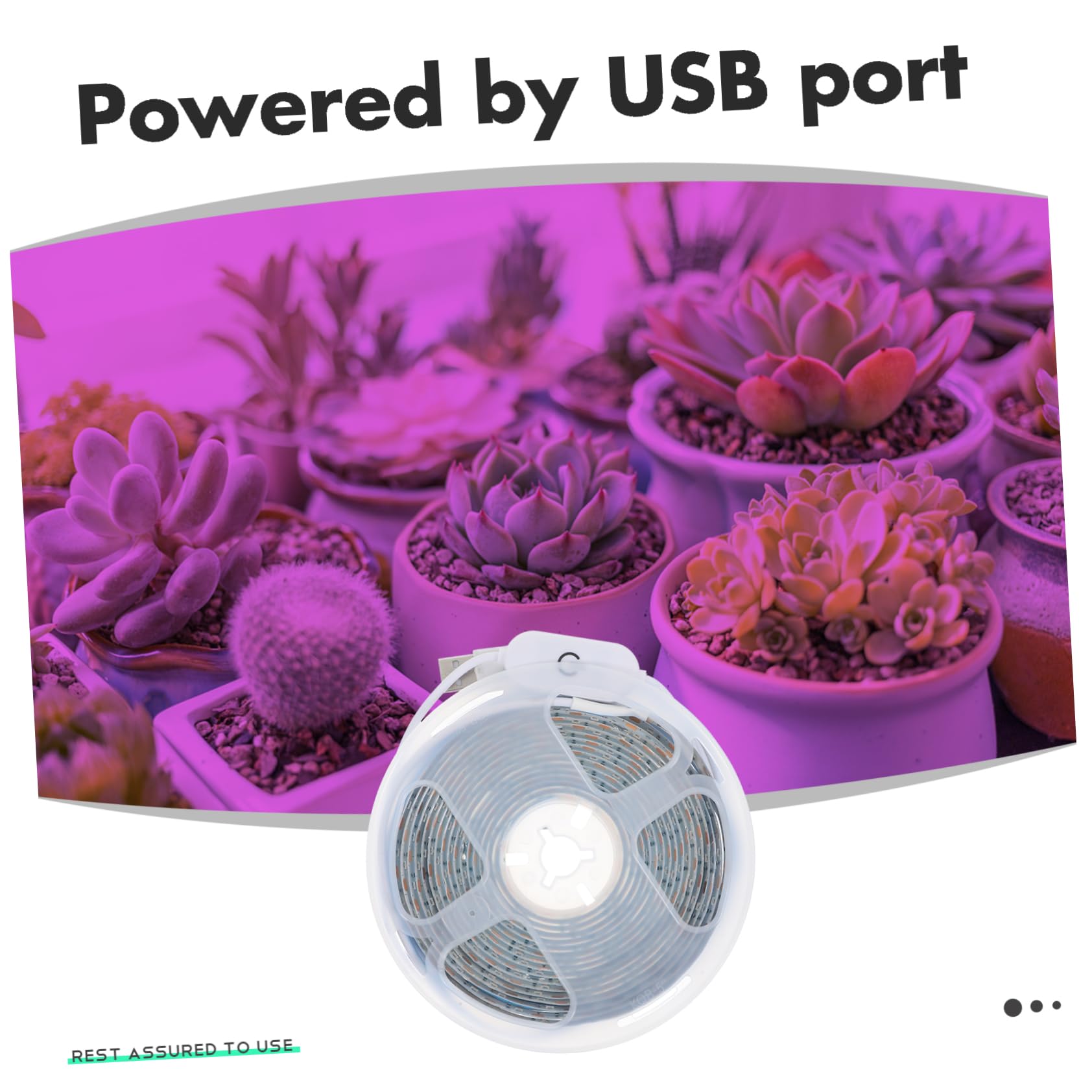 Toyvian Bandes Lumineuses LED USB Croissance des Plantes Spectre Complet, Plastique Solide, Ip33 Étanche, pour Plantes D'intérieur et Jardiniers