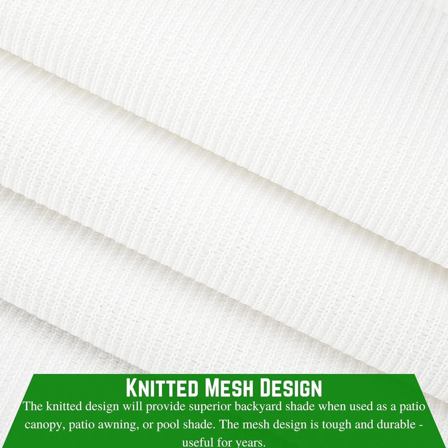 Farm Plastic Supply - White Shade Cloth - 50% - Mesh Fabric for Fence Privacy Screen, Garden Shade, Mesh Fence Screening, Shade Cloth Rolls, Wind Screen (32' x 50')