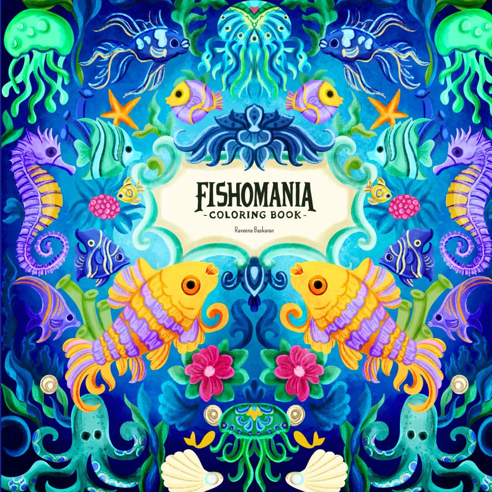 Fishomania: Adult Coloring Book (Mania Coloring)