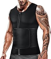 Vista 1 de Cimkiz Men's Waist Trainer Sauna Suit Shirt, Gym & Exercise Compression Vest, Sweat-Boosting Workout Top