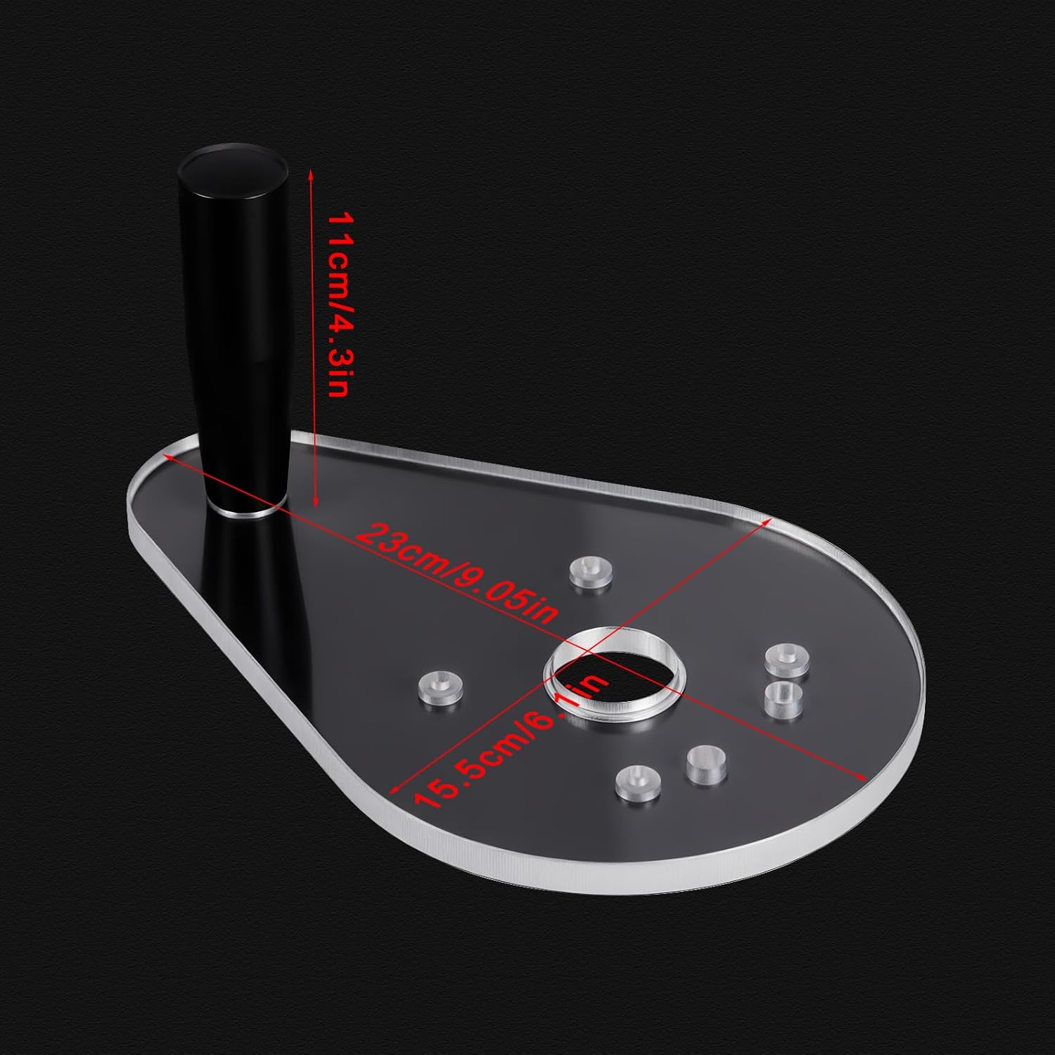 Single Grip Router Base Plate – Pre-Drilled for DeWalt DWP611 & DCW600B Compact Routers | Easy Control for Precise Routing