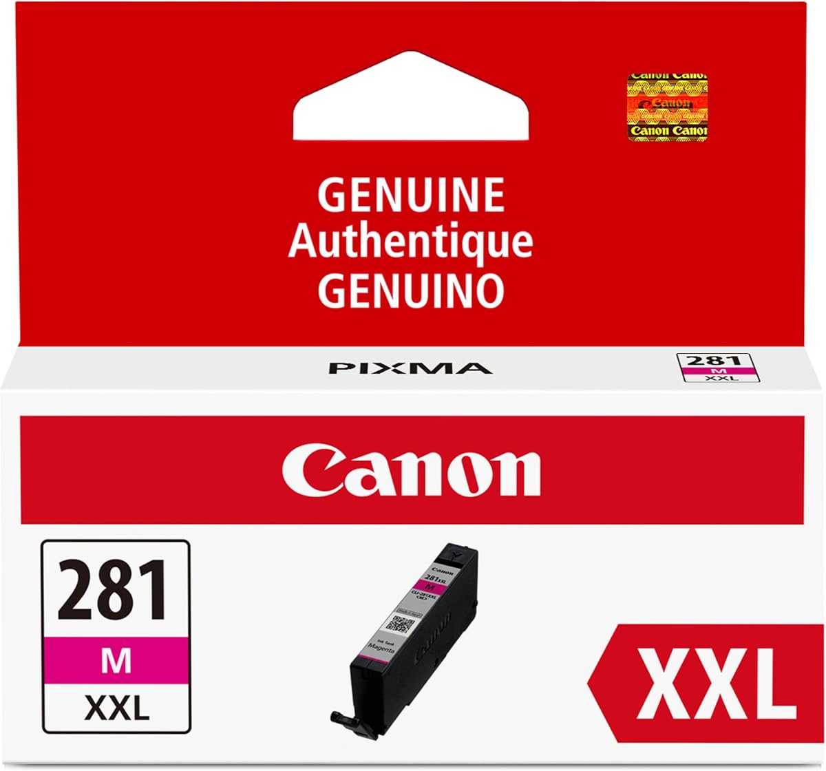 Canon CLI-281 XXL Tanque de tinta magenta original, compatible con impresoras de las series TR8520, TS9120,TS8120, TS6120, TS9521C/a, TS9520/a, TS8220, TS6220, TS8320, TS6320, TS702/a y TR8620/a