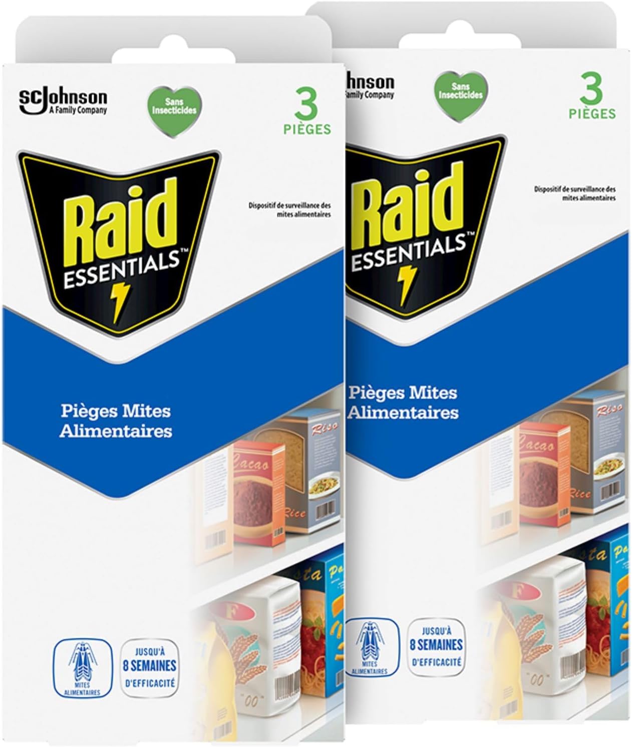 Raid Essentials – Pièges Contre Les Mites Alimentaires – sans Insecticide, sans Parfum – Protège Efficacement Votre Cuisine – 6 Pièges — vue 2
