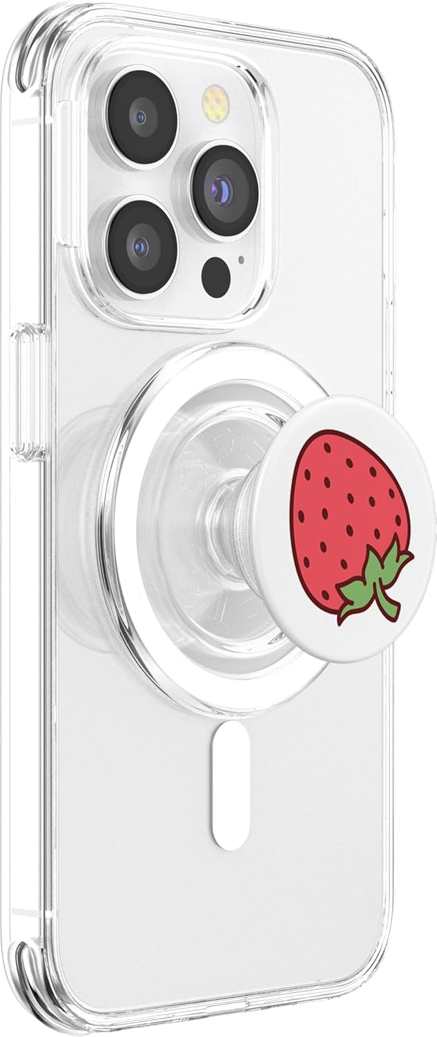 Pop Sockets Grip Stand Strawberry Red PopSockets PopGrip: Swappable Grip for Phones & Tablets PopSockets MagSafe PopGrip for iPhone