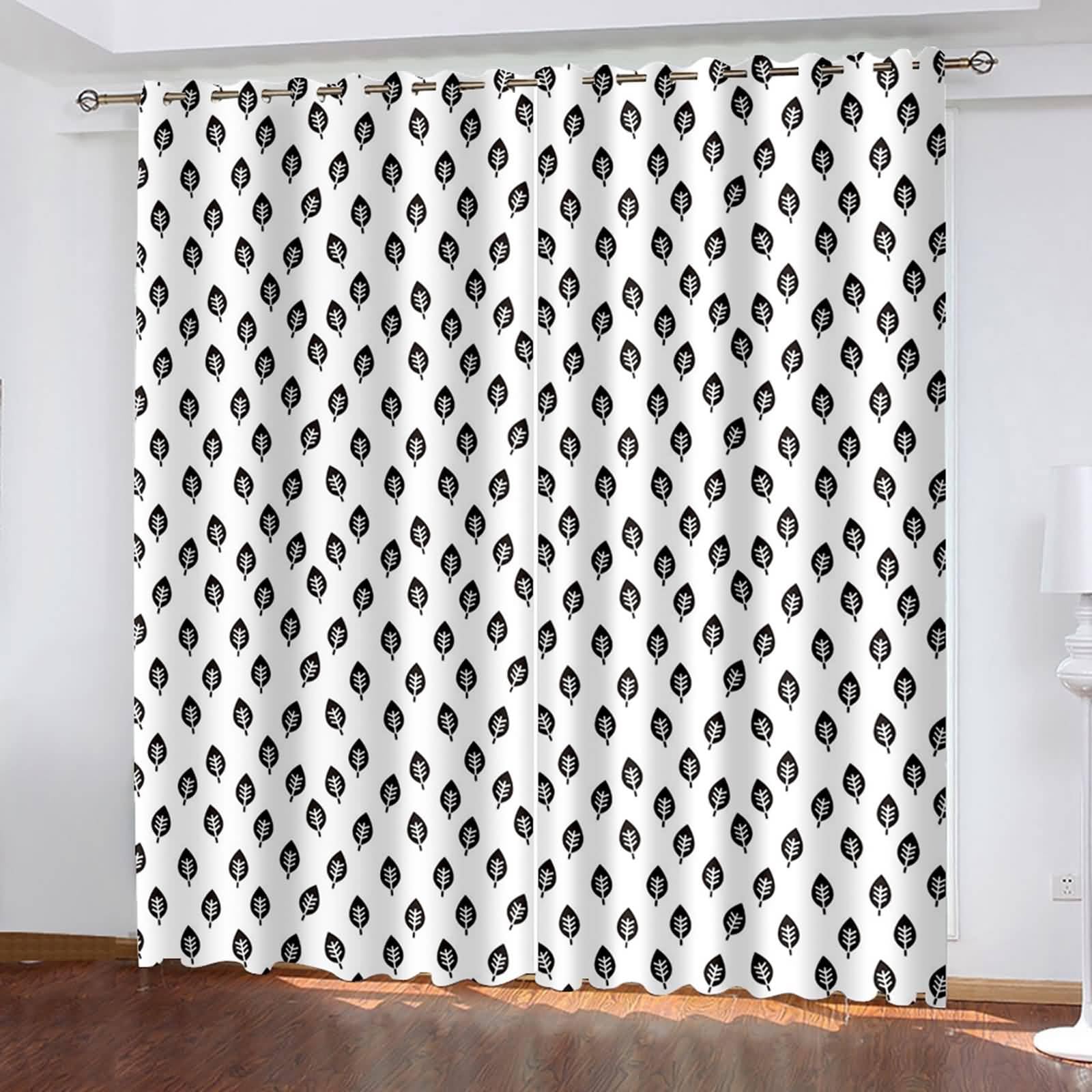 Voilage chambre adulte pour créer une ambiance cocooning avec motif feuille moderne