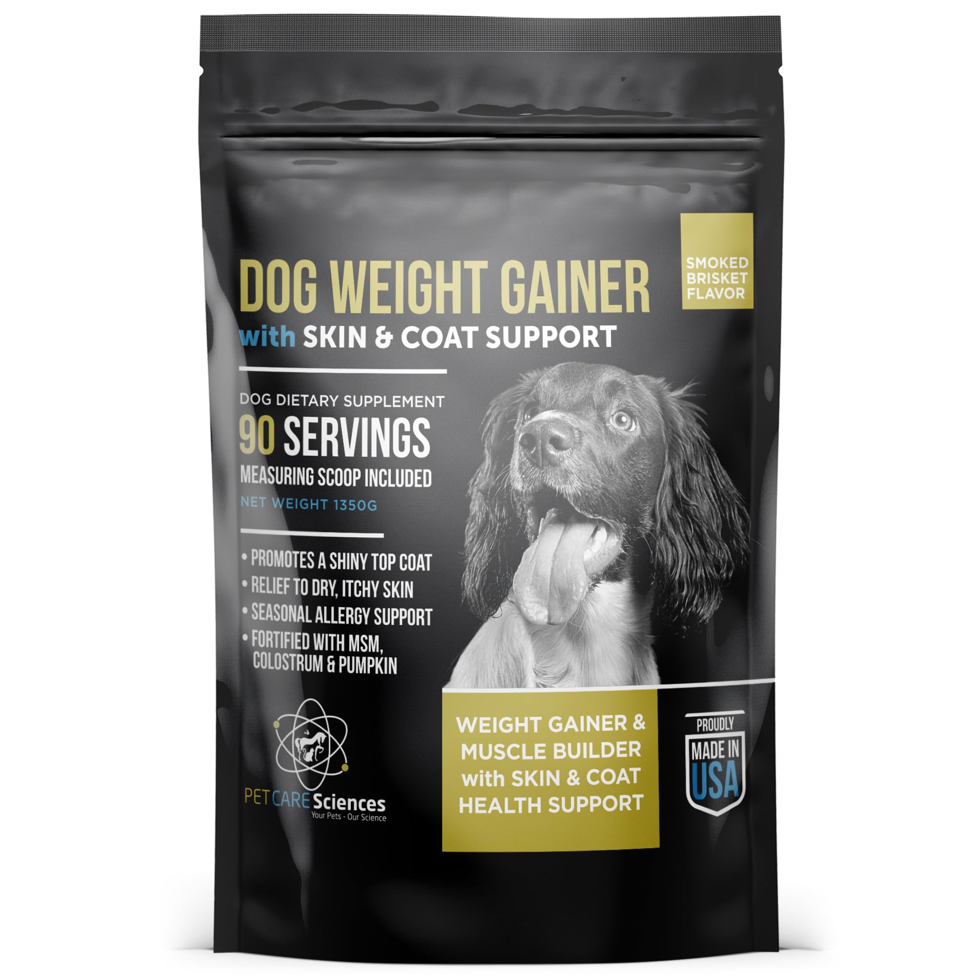 Dog Weight Gainer 90 Servings - High Calorie Supplement for Dogs - Weight Gain Supplements for Dogs - Dog Protein Powder & Muscle Builder - (1.5 lbs) Made in USA. — Amazon image 11
