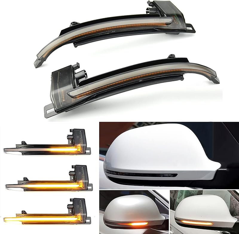 Luz de seta LED dinâmica para retrovisor Xinctai Audi B8 – Par esquerdo e direito