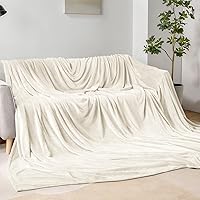 Vista 480 de BEDELITE Fleece Blanket White Throw Blanket for Couch & Bed, Luxury Plush Cozy Fuzzy Blanket 50" x 60", Super Soft Warm Lightweight Throw Blanket