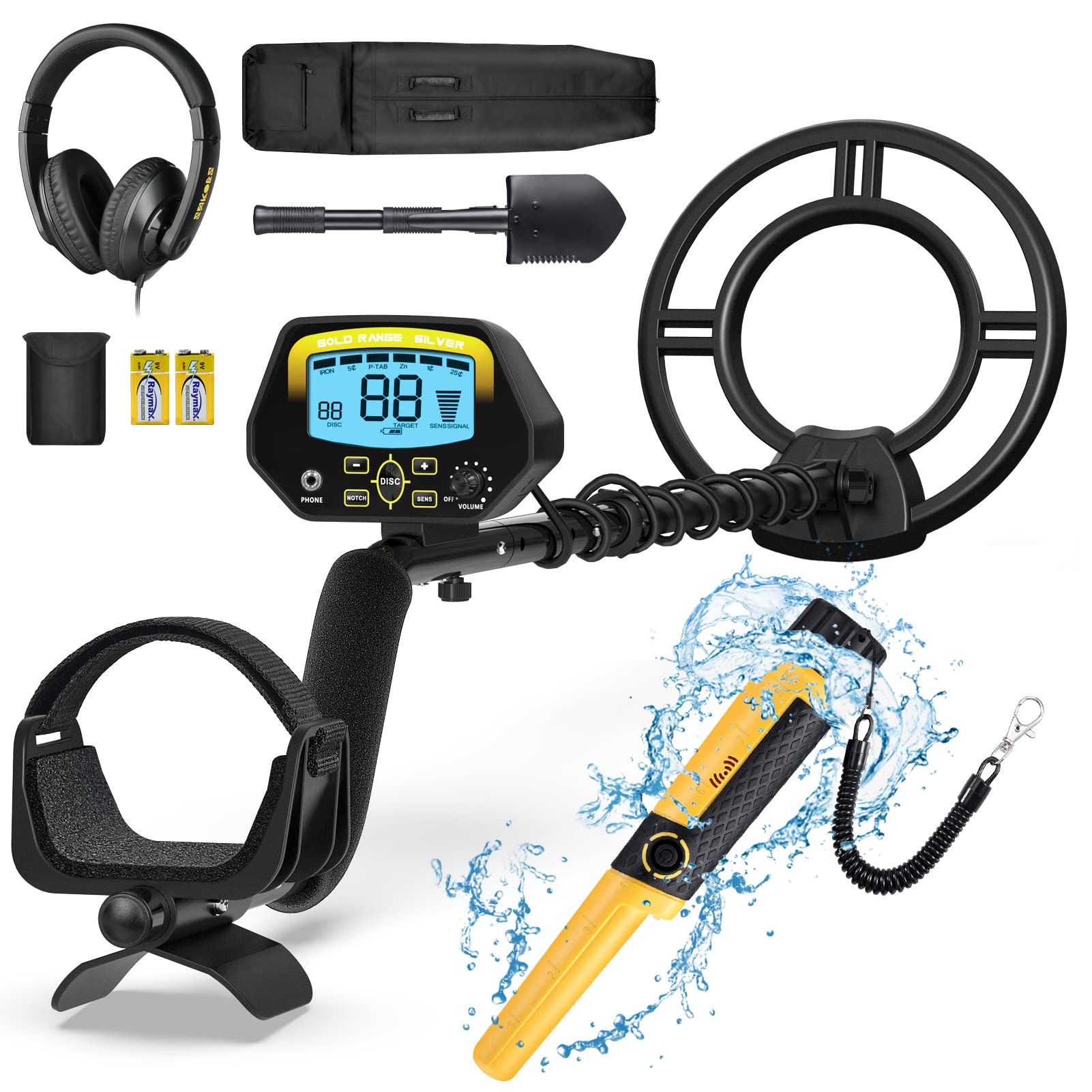 High Accuracy Metal Detector & Pinpointer SAKOBS Gold Detector Kit