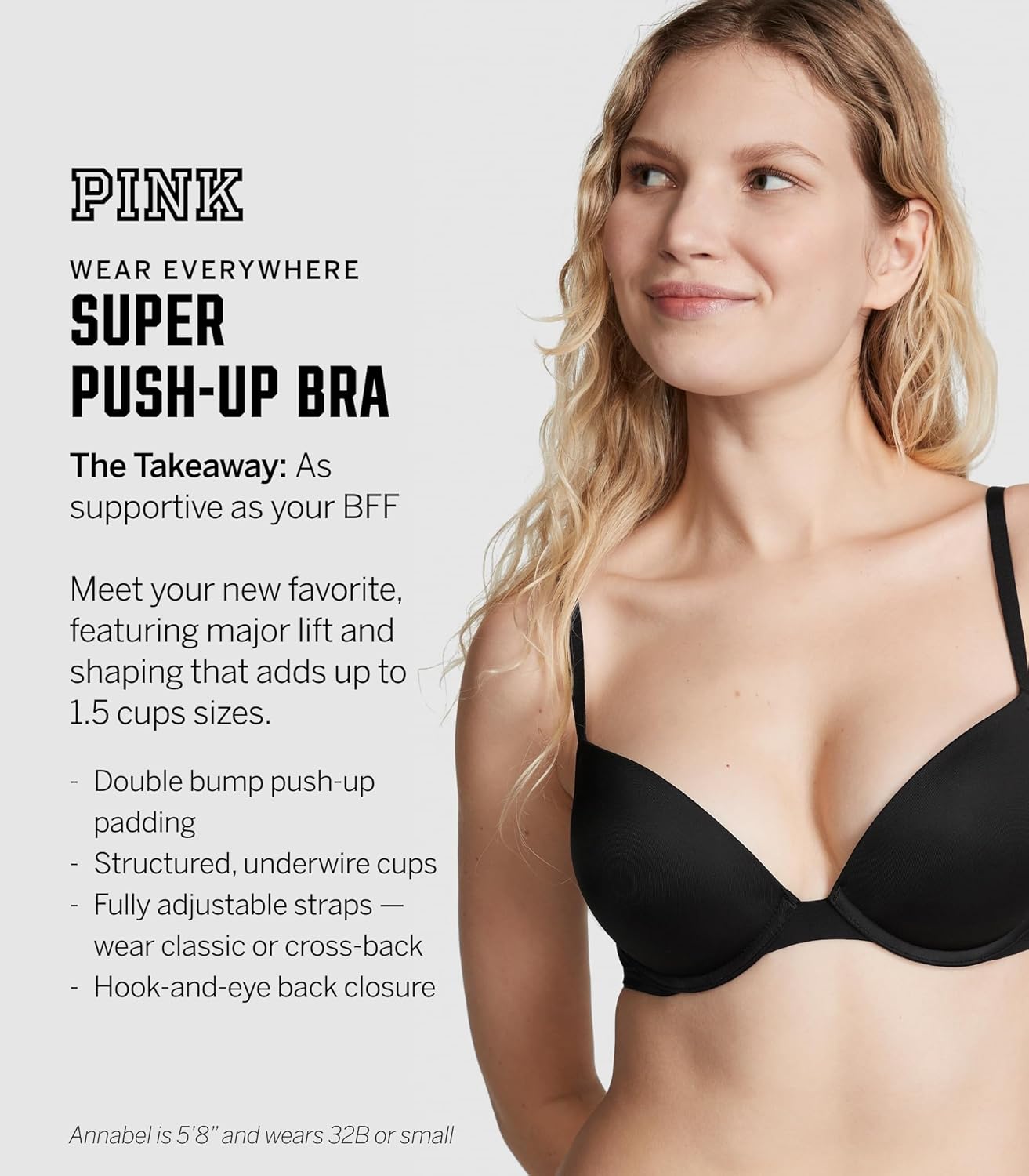 Victoria s secret pink wear everywhere super push up bra