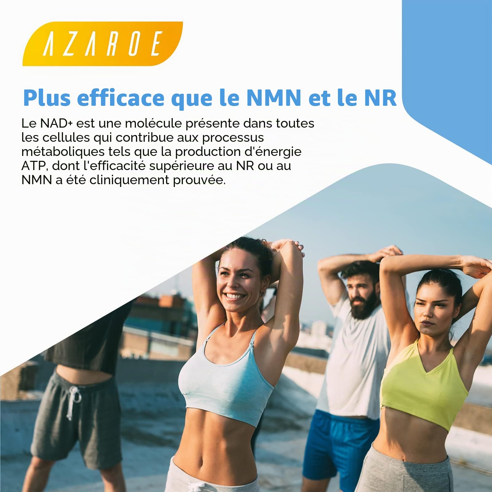 Liposomales NAD+ Gélules 500 mg avec TMG 250 mg, soutient l'énergie cellulaire, 60 gélules (60 Unité (Lot de 2))
