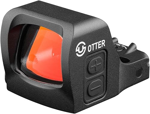 ZULISY Otter Shake to Awake 3 MOA Micro Open Red Dot Sight, apto para RMSc507K Footprint Pistol Mount, 0.039x0.827 in EDC Tactical Mini Reflex