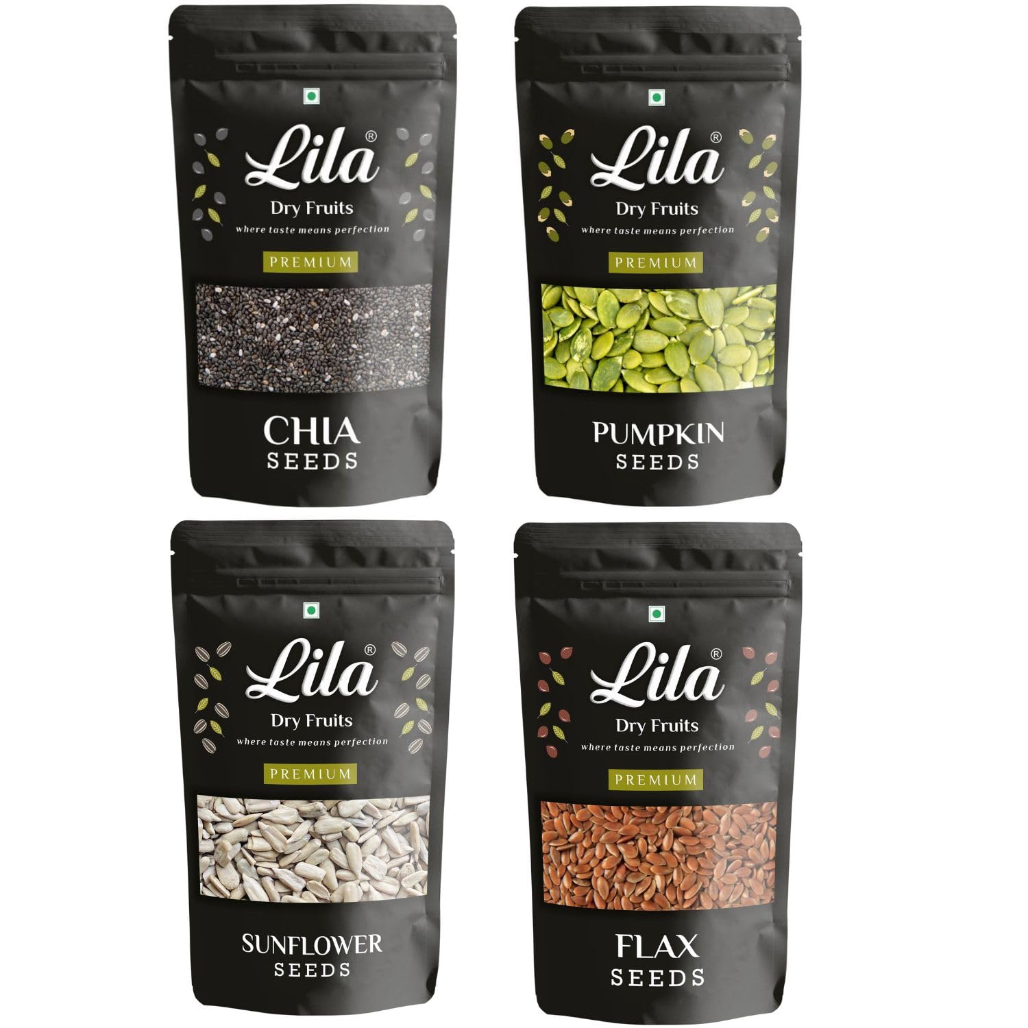 LILA DRY FRUITS Superseed Combo of Chia, Pumpkin, Sunflower and Flax) 250gms each (1000gms TOTAL) |Immunity combo of 4 for Weight Loss | Mix Seeds for Eating | Diet Snacks | Superfood (B091L8BYZ6) Amazon Price History, Amazon Price Tracker