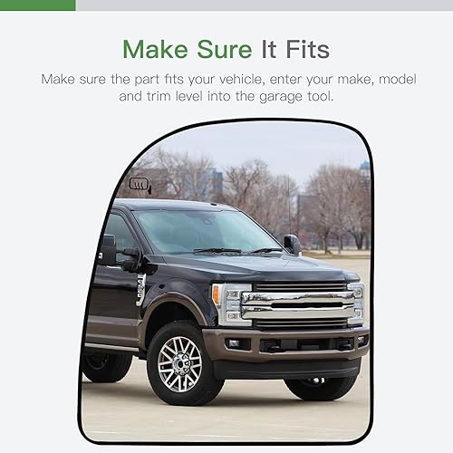 Miniatura 2 de SCITOO Espejo retrovisor lateral de vidrio para 1999-2017 para Ford F-250 /F-350 SUPER DUTY/E-150/250 SUPER DUTY/E-350/450 SUPER DUTY/EXCURSION con