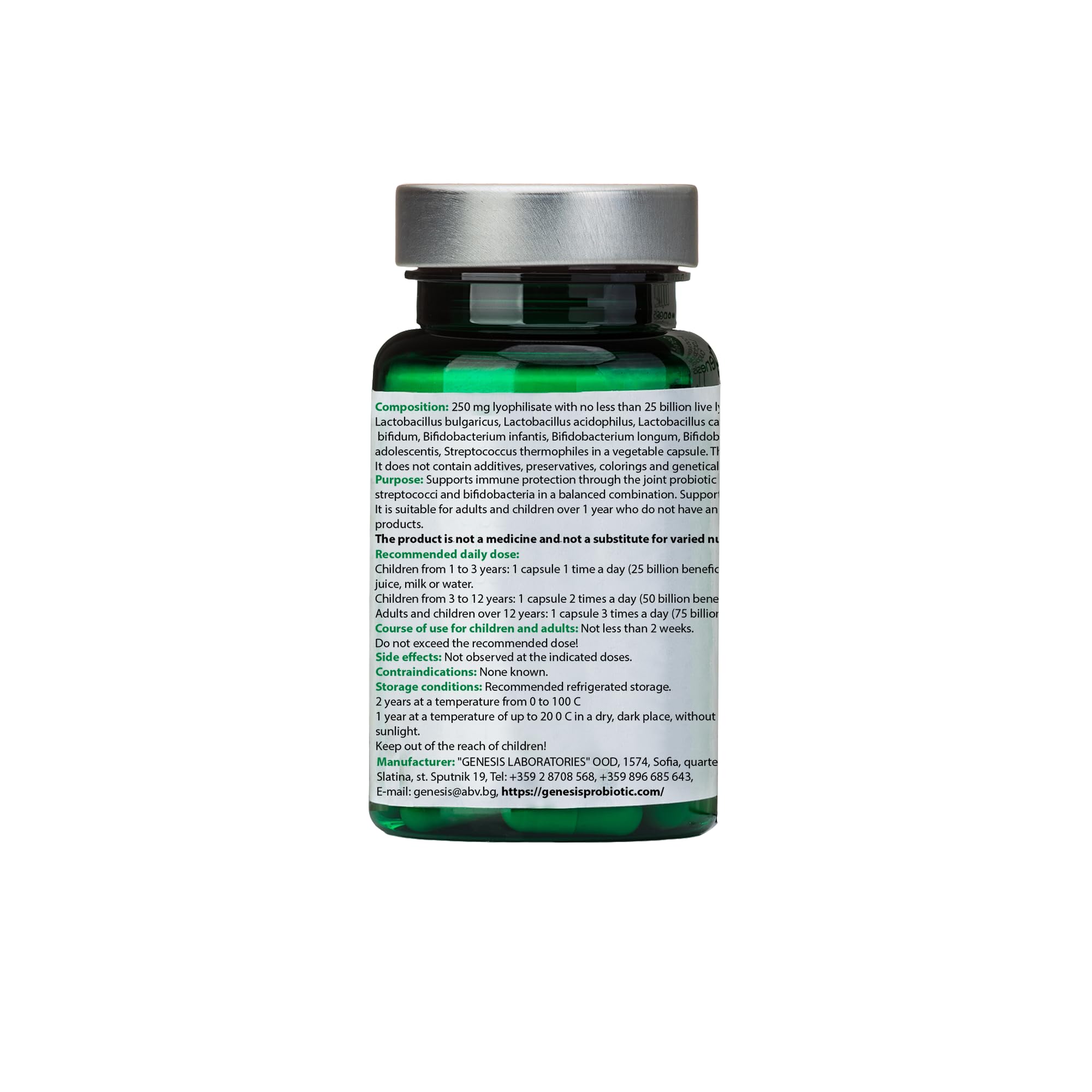 Bio Probiotic Supplement 30 Capsules with Bifidobacterium and Lactobacillus spp. 250 mg MegaMix Immune Support Acidophilus Probiotics for Digestive Health Gut Restore Probiotic