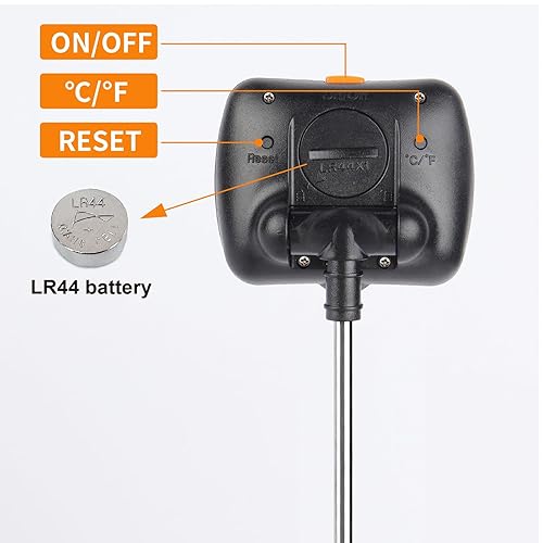 Miniatura 6 de Termómetro digital de caramelo, negro E89CK3061K03-KT-USA