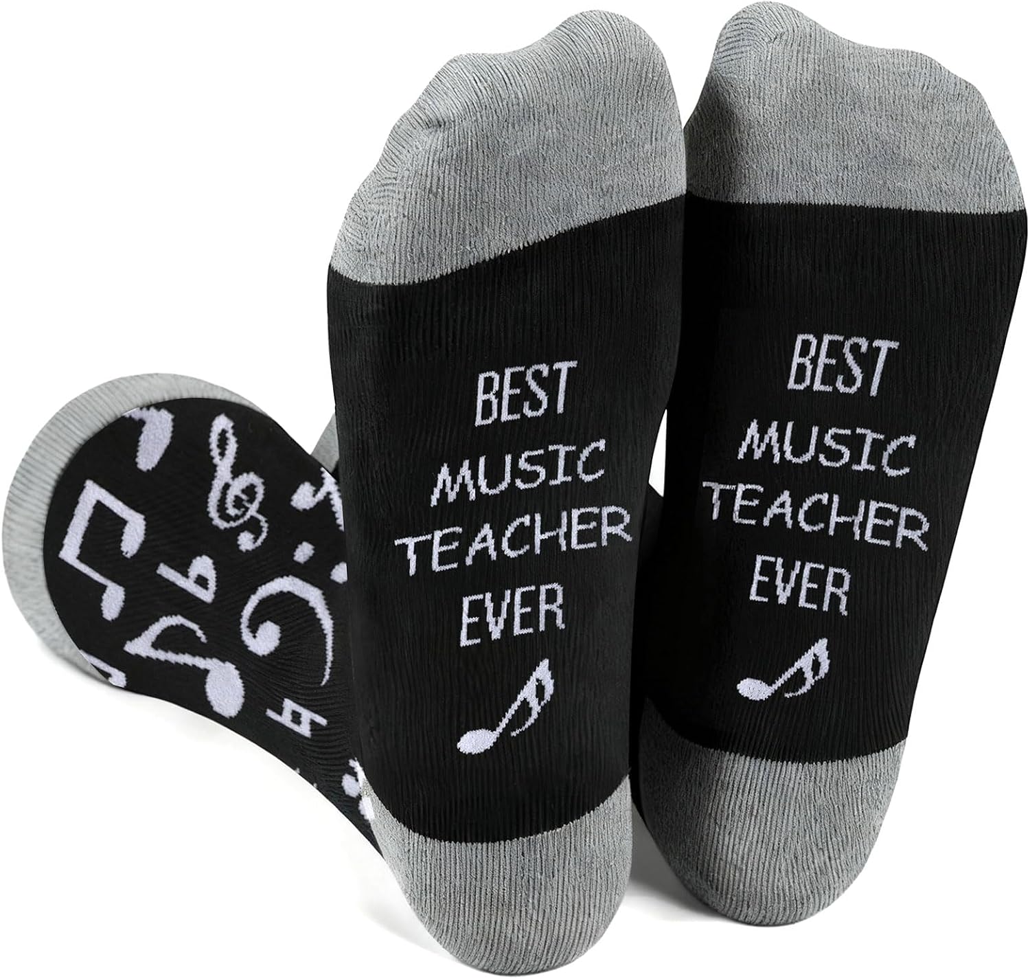 Music Teacher Gifts, Music Teacher Appreciation Gifts Musical Notes Socks for Women Men Appreciation Thank You Halloween Christmas Birthday Valentines Presents Accessories