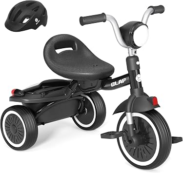 GLAF Baby Bike Helmet and Toddler Tricycle for 1 Year Old and up Infant Girls Boys S, Black