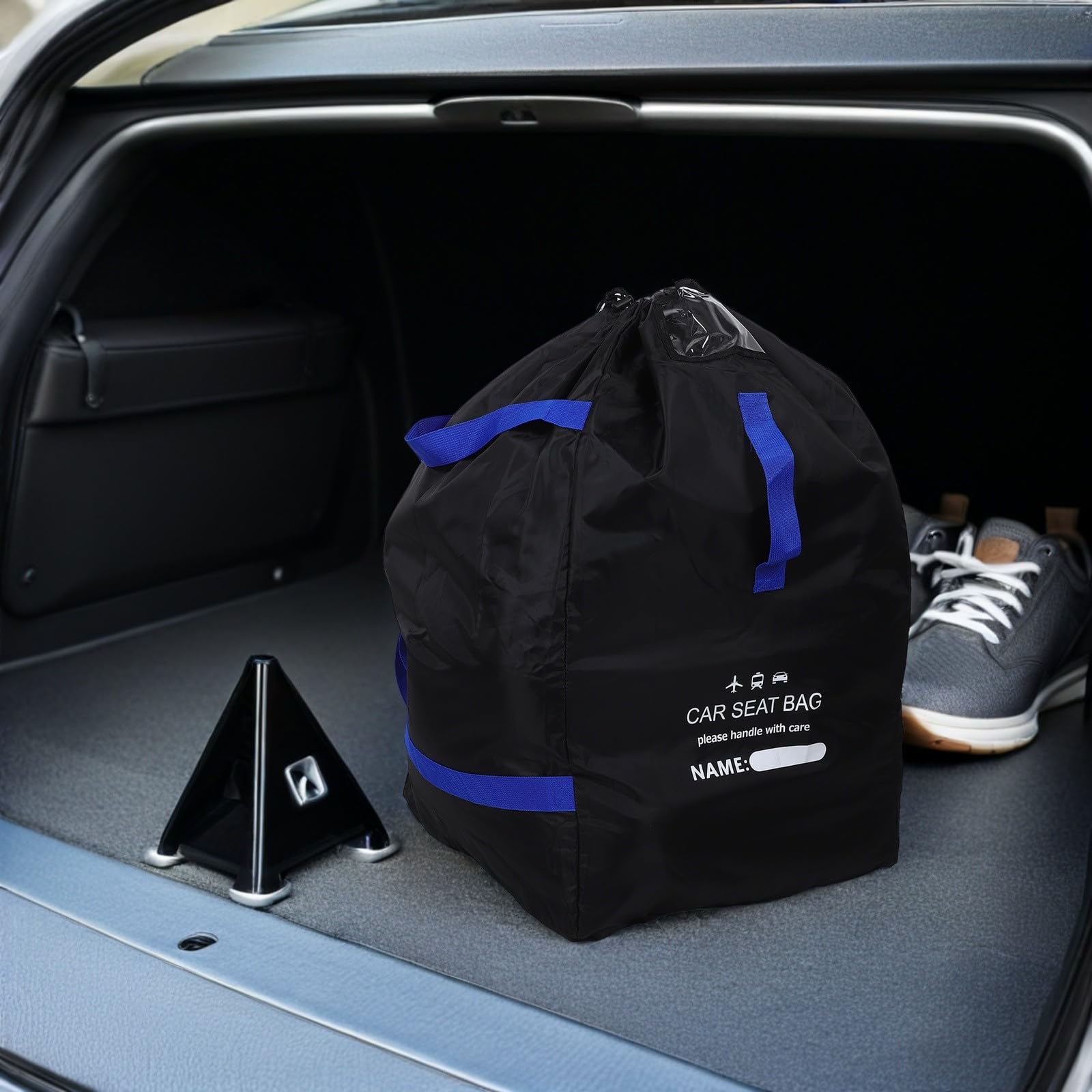 ibasenice Borsa da viaggio per seggiolino auto: borsa da stiva per il gate, custodia per seggiolino auto con tracolla e scomparto per cartellino - Accessorio essenziale per viaggi e vacanze.