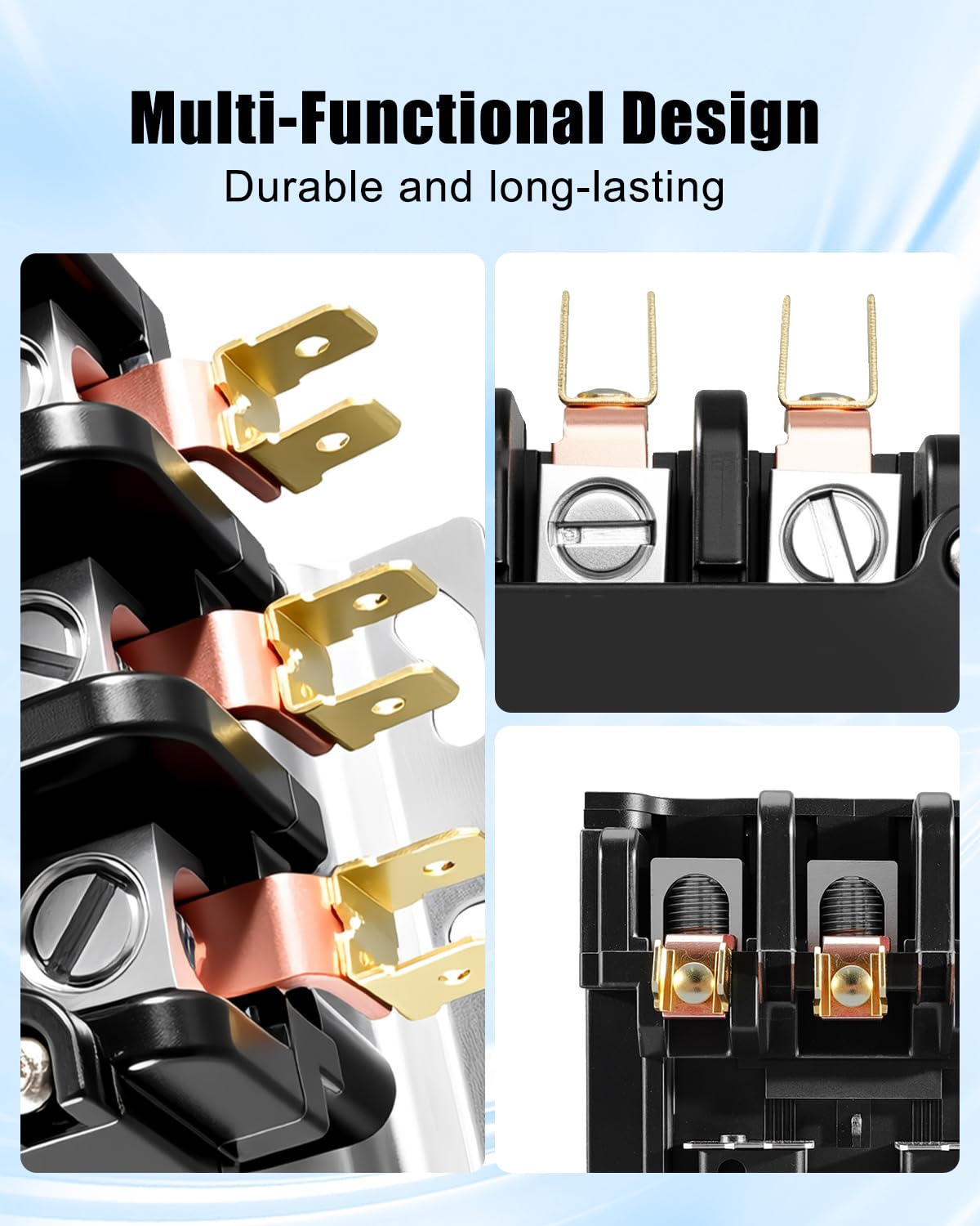 60 Amp 75 RES 3 Pole 120v Coil Relay Contactor Fit for Heating Ventilation Air Conditioning Refrigeration Replace 91632 17636 HCCY3XT06CJ C25FNF360A 42EF35AF 61471