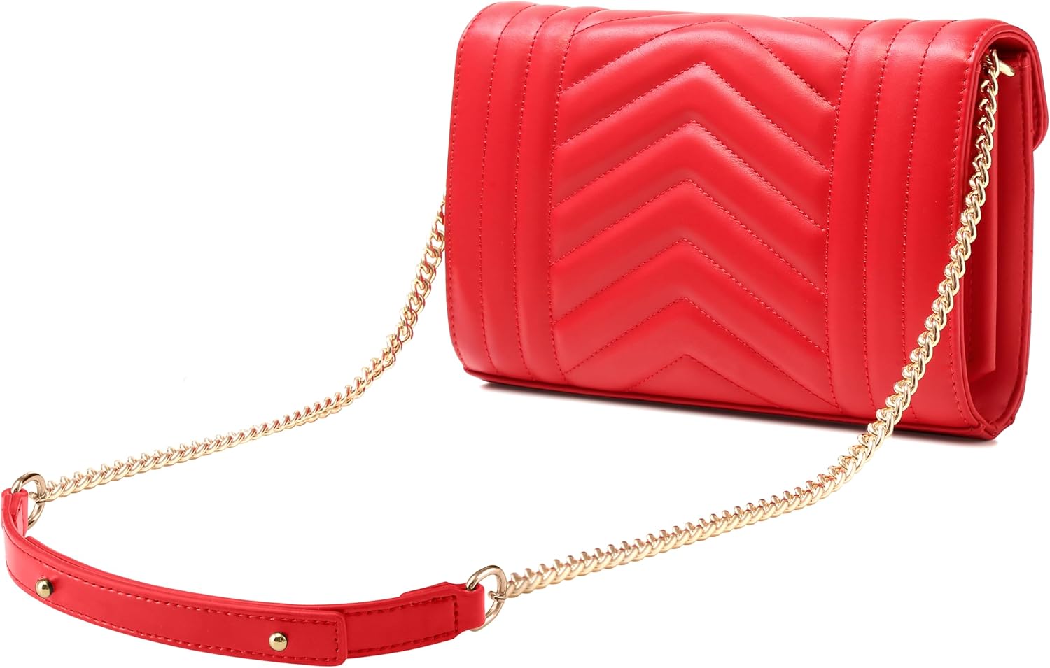 Chrysansmile Envelope Clutch Purses for Women Genuine Leather Crossbody Bags Fashion Quilted Womens Handbags with Chain
