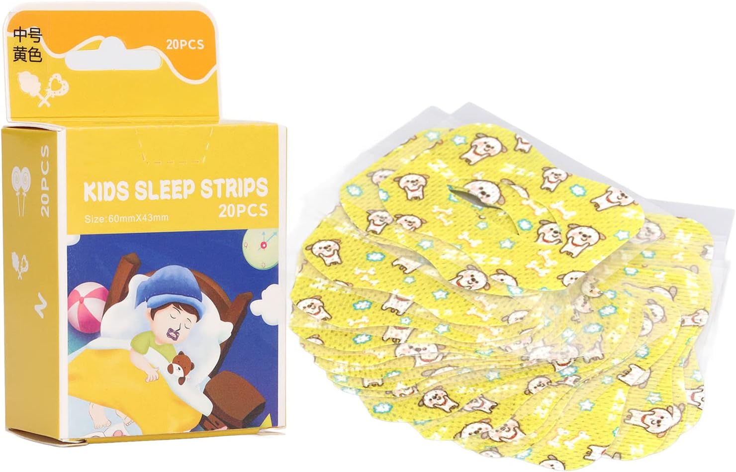 Jiawu Sleep Strips, 100pcs Gentle Mouth Tape for Sleeping, Breathable Sleep Mouth Strips for Sleeping Quality Improvement, Sleep Mouth Tapes for Better Nose Breathing, for Women Men Kids